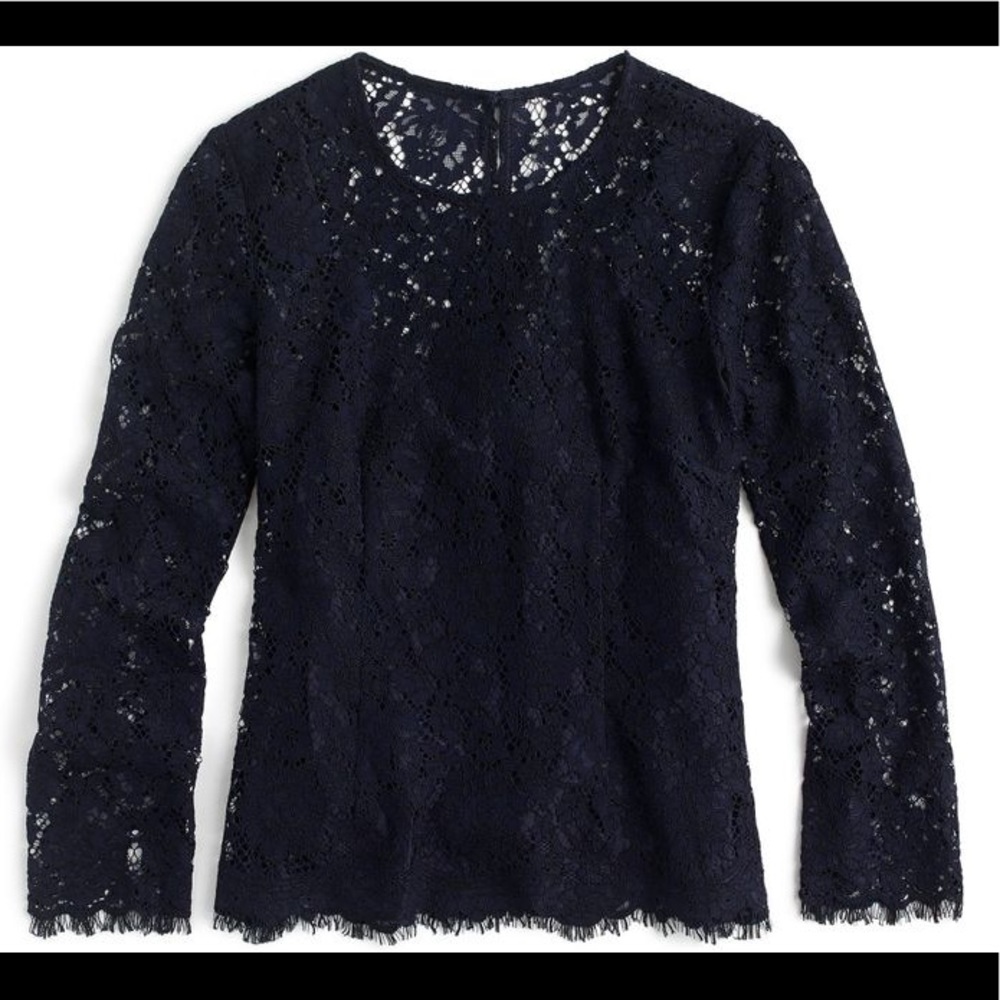 J crew lace top with built in cami
